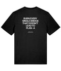 Black t-shirt on a white background